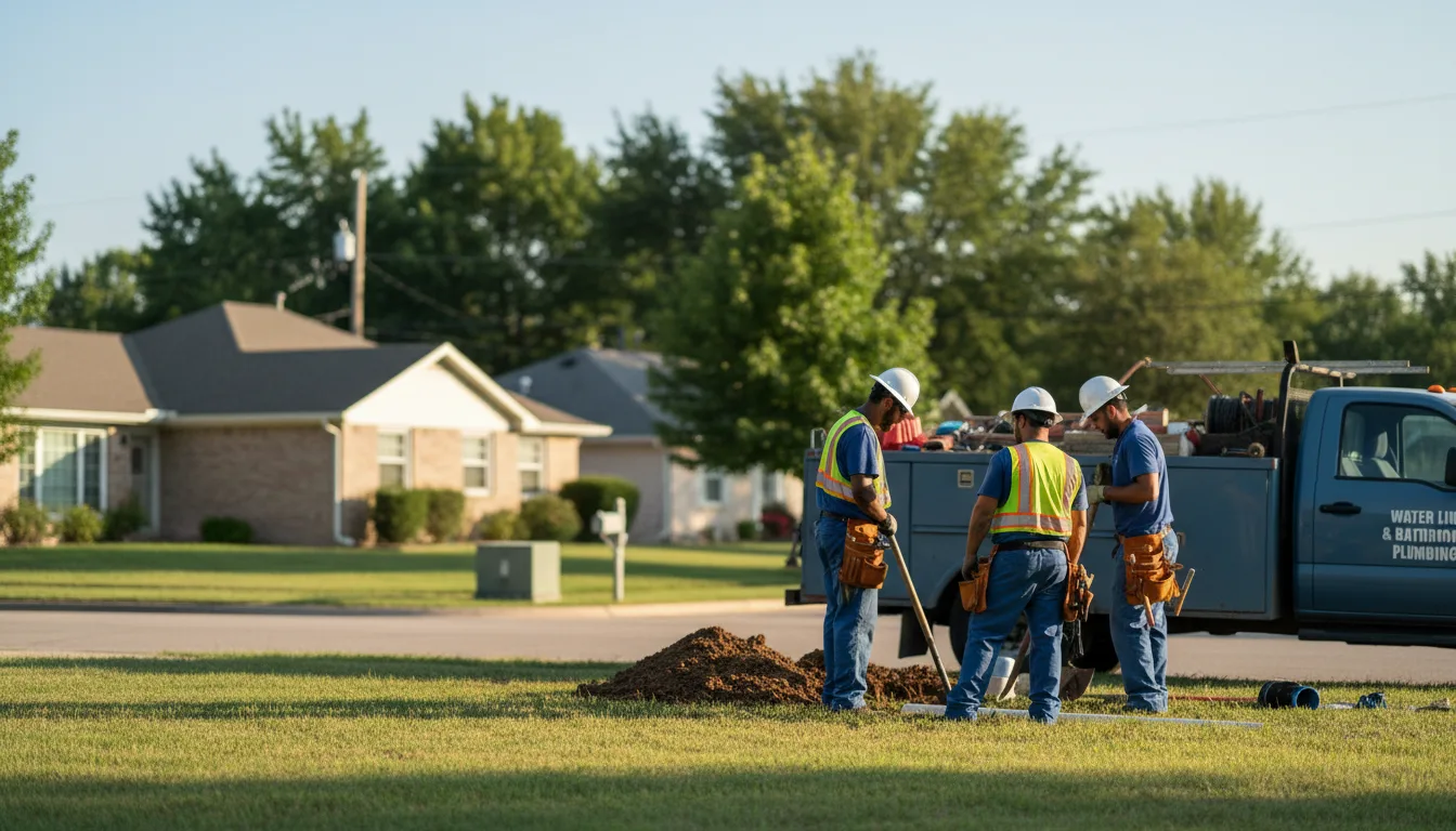 Residential water line and bathroom plumbing service in Rake, IA